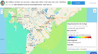 Hệ thống phục vụ chuyển đổi số trong dự báo, cảnh báo thủy hải văn tại Nam Bộ WebGIS